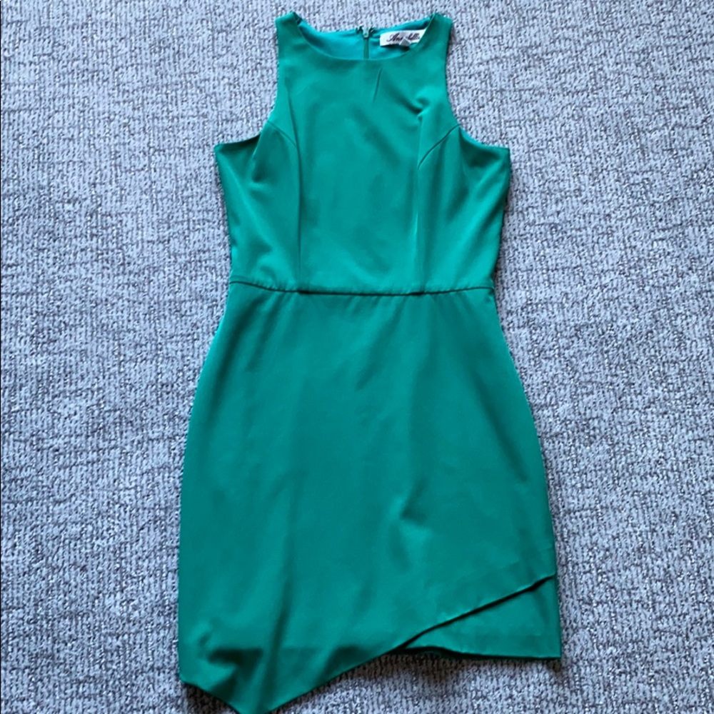 Green dress high neck. Francescas